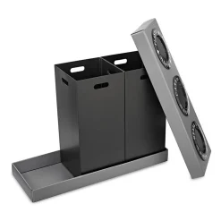 Cardboard Trash & Recycling Bin Combo, 84 Gallon, Black (471-03-BLK)<Alpine Industries Sale