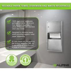 Centerpull Paper Towel Dispenser, Stainless Steel (495)<Alpine Industries Clearance