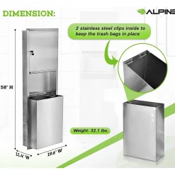 Centerpull Paper Towel Dispenser, Stainless Steel (492)<Alpine Industries Hot