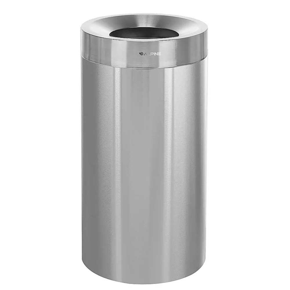 Commercial Indoor Trash Can, 27 Gallon, Stainless Steel (475-27)<Alpine Industries Hot