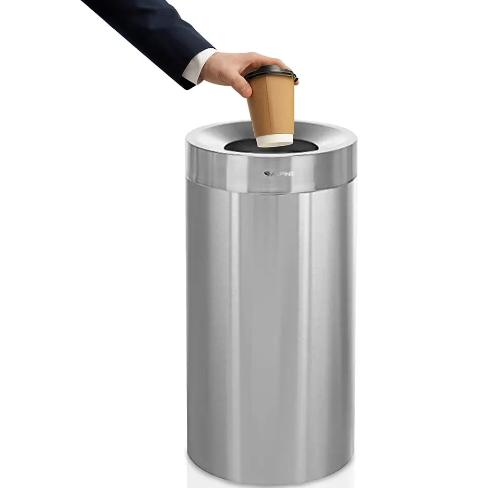 Commercial Indoor Trash Can, 27 Gallon, Stainless Steel (475-27)<Alpine Industries Hot