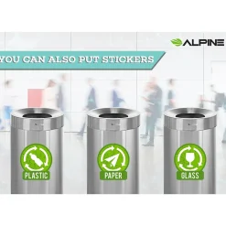 Commercial Indoor Trash Can, 27 Gallon, Stainless Steel (475-27)<Alpine Industries Hot