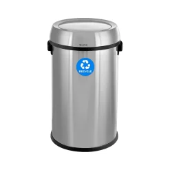 Commercial Indoor Single-Stream Indoor Recycling Station, 17 Gallon, Stainless Steel (ALP470-65L-1-R)<Alpine Industries Sale
