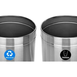 Dual-Stream Recycling Station, 54-Gallon, Stainless Steel (ALP475-27-R-T)<Alpine Industries Discount