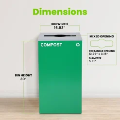 29-Gallon Indoor Compost Bin, Green (ALP4450-KIT-GRN-M-COM)<Alpine Industries Hot