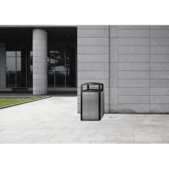 GS Series Steel Trash Can & Recycling Bin Combo, 80 Gallon, Green (ALP471-40-SILGC-MK)<Alpine Industries Best