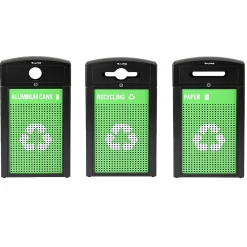 GS Series Steel Recycling Bin, 120 Gallon, Green (ALP471-40-GSCMS-MK)<Alpine Industries Sale