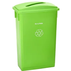 Lime Green Commercial Indoor Recycling Bin with Paper Slot Lid, 3-Pack (4778-4-LGRN-3)<Alpine Industries Hot