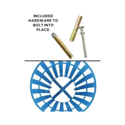 Metal Commercial Outdoor Recycling Receptacle, 38-Gallon, Black/Blue (479-38-BLU)<Alpine Industries Sale