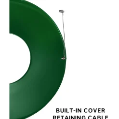 Metal Outdoor Commercial Trash Can, 38-Gallon, Green (479-38-GRN)<Alpine Industries Hot