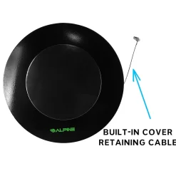 Metal Slatted Outdoor Commercial Trash Can with Rain Bonnet Lid and Liner, , 38 Gal. (479-38-1)<Alpine Industries Clearance