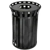 Metal Trash Can, 38 Gallon, Black (479-38)<Alpine Industries New