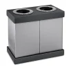 Plastic Trash & Recycling Bin Combo, 28 Gallon, Black (471-02-BLK)<Alpine Industries Online