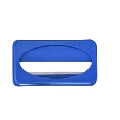 Plastic Recycle Bin and Lid, 23 Gallon, Blue, (477-R-BLU-PKG2)<Alpine Industries New