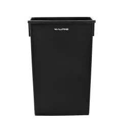 Plastic Indoor Slim Commercial Trash Can with Lid, 23 Gallon, Black (477-BLK-PKG1)<Alpine Industries Discount