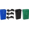 Plastic Indoor Slim Trash Can with Lid, 23 Gallon, Multicolored, 3/Pack (477-PKD1)<Alpine Industries