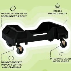 Plastic Indoor Slim Trash Can with Lid, 23 Gallon, Multicolored, 3/Pack (477-PKD1)<Alpine Industries