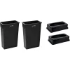 Plastic Trash Can with Lid, 23 gallon, Black, 2/Pack (477-BLK-PKG1-2)<Alpine Industries Best