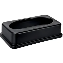 Plastic Trash Can with Lid, 23 gallon, Black, 2/Pack (477-BLK-PKG1-2)<Alpine Industries Best