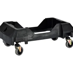 Polypropylene Commercial Indoor Trash Can with Dolly, 23-Gallon, Gray, 3/Pack (ALP477-GRY-3PKD)<Alpine Industries Clearance