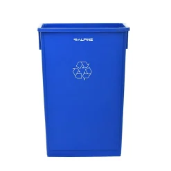 Recycling Container with Paper Slotted Recycling Lid, Blue (477-R-BLU-PKG3)<Alpine Industries New
