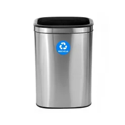 Recycling Station, 10.5 Gallon, Silver (ALP470-40L-R)<Alpine Industries New