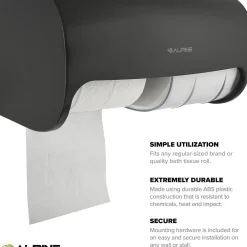 Side-by-Side Double Roll Toilet Tissue Dispenser, Gray, 2/Pack (452-GRY-2PK)<Alpine Industries Online