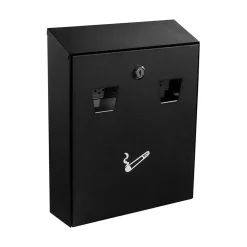 Stainless Steel Outdoor Cigarette Receptacle, 1 Gallon, Black (490-01-BLK)<Alpine Industries Discount