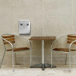 Stainless Steel Outdoor Cigarette Receptacle (490-01-SS)<Alpine Industries Outlet