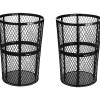 Stainless-Steel Outdoor Trash Can, 48-Gallon, Black, 2/Pack (ALP473-48-BLK-2PK)<Alpine Industries Outlet