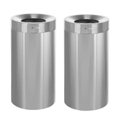 Stainless Steel Trash Can with Open Lid, 27-Gallon, 2/Pack (ALP475-27-2PK)<Alpine Industries Best