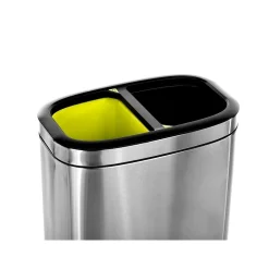 Stainless Steel Trash Can with Open Lid, 10.5-Gallon, 2/Pack (ALP470-R-40L-2PK)<Alpine Industries Discount