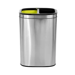 Stainless Steel Trash Can with Open Lid, 10.5-Gallon, 2/Pack (ALP470-R-40L-2PK)<Alpine Industries Discount