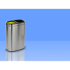 Stainless Steel Trash Can with Open Lid, 10.5-Gallon, 2/Pack (ALP470-R-40L-2PK)<Alpine Industries Discount