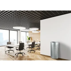 Stainless Steel Perforated Half Round Trash Can, 12 Gallon, (ALP438-12HR-SS)<Alpine Industries Online