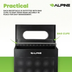 Stainless Steel Trash Can, 23 Gallon, Black (ALP438-23-BLK-MK)<Alpine Industries Best