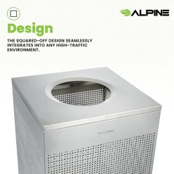 Stainless Steel Trash Can, 40 Gallon, Silver (ALP438-40-SS-MK)<Alpine Industries Discount