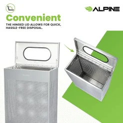 Stainless Steel Trash Can, 13 Gallon, Silver (ALP438-13-SS)<Alpine Industries Best