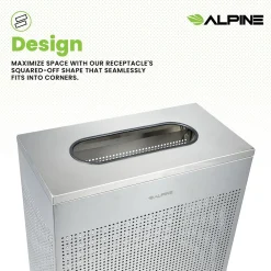 Stainless Steel Trash Can, 23 Gallon, Silver (ALP438-23-SS-MK)<Alpine Industries Sale