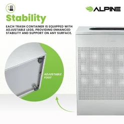 Stainless Steel Trash Can, 23 Gallon, Silver (ALP438-23-SS-MK)<Alpine Industries Sale