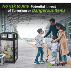 Steel/PC Outdoor Trash Can with Dome Lid, 40 Gallon, Clear (471-40-CLR)<Alpine Industries New