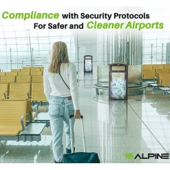 Steel/PC Outdoor Trash Can with Dome Lid, 40 Gallon, Clear (471-40-CLR)<Alpine Industries New