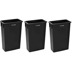 Trash Can, 23 Gallon, Black, Commercial, 3/Pack (477-BLK-3PK)<Alpine Industries Best