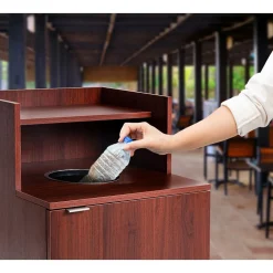 Trash Can, 32-Gallon, Mahogany (ALP476-DH-MA)<Alpine Industries Discount