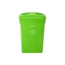 Alpine Polypropylene Can with Bottle Recycling Lid, 23-Gallon, Lime Green, 3/Pack (4778-3-LGRN-3)<Alpine Industries New
