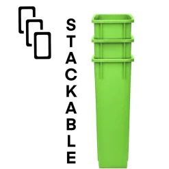 Alpine Polypropylene Can with Bottle Recycling Lid, 23-Gallon, Lime Green, 3/Pack (4778-3-LGRN-3)<Alpine Industries New