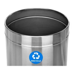 Alpine Single-Stream Recycling Station, 27 Gallon, Stainless Steel (ALP475-27-R)<Alpine Industries Clearance