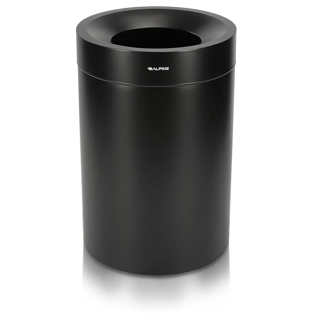 Alpine Stainless Steel Trash Can, 50-Gallon, Matte Black (ALP475-50-BLK)<Alpine Industries Hot