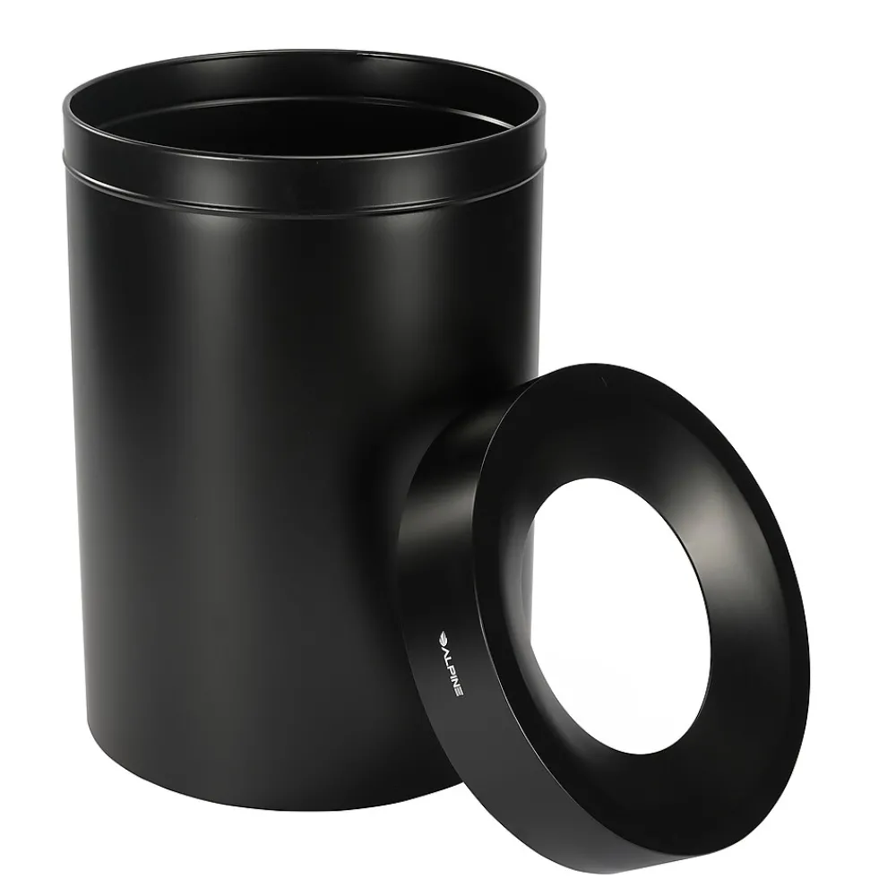 Alpine Stainless Steel Trash Can, 50-Gallon, Matte Black (ALP475-50-BLK)<Alpine Industries Hot