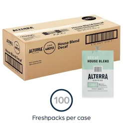 Alterra House Blend Decaf Coffee Flavia Pods, Light Roast, 100/Carton (MDRA187)